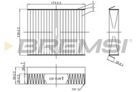 BREMSI FC0490C - Filtro, aire habitáculo