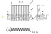 BREMSI FC0073A - Filtro, aire habitáculo