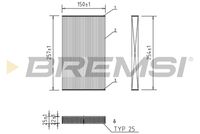 BREMSI FC0865 - Filtro, aire habitáculo