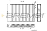 BREMSI FC0871A - Filtro, aire habitáculo