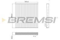 BREMSI FC0082C - Filtro, aire habitáculo