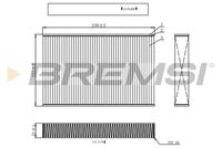 BREMSI FC0885 - Altura [mm]: 25<br>Tipo de filtro: Filtro de partículas<br>Longitud [mm]: 150<br>Ancho [mm]: 257<br>