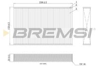 BREMSI FC0885C - Longitud [mm]: 238<br>Tipo de filtro: con efecto bactericida<br>Ancho [mm]: 153<br>Altura [mm]: 31<br>