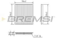 BREMSI FC0089 - Filtro, aire habitáculo