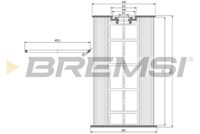 BREMSI FE0154 - Tipo de filtro: Cartucho filtrante<br>Diámetro [mm]: 79,5<br>Altura [mm]: 136,1<br>