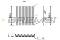 BREMSI FC0899A - Filtro, aire habitáculo