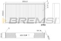 BREMSI FC0914C - Filtro, aire habitáculo