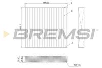 BREMSI FC0171C - Filtro, aire habitáculo