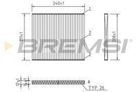 BREMSI FC0921C - Filtro, aire habitáculo