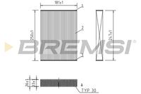 BREMSI FC0927 - Filtro, aire habitáculo