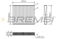 BREMSI FC0931C - Filtro, aire habitáculo