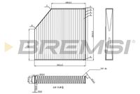 BREMSI FC0939A - Tipo de filtro: Filtro de carbón activado<br>Longitud [mm]: 254<br>Ancho [mm]: 258<br>Altura [mm]: 35<br>Cantidad: 1<br>Versión de alta eficiencia con carbón activo (art. n.º): 0986628659<br>