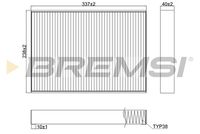 BREMSI FC0952A - Tipo de filtro: Filtro de carbón activado<br>Longitud [mm]: 333<br>Ancho [mm]: 238<br>Altura [mm]: 40<br>Cantidad: 1<br>Versión básica (art. n.º): 1987435103<br>Versión de alta eficiencia con carbón activo (art. n.º): 0986628575<br>