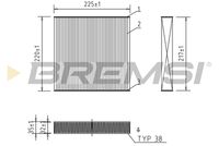 BREMSI FC0973 - Filtro, aire habitáculo