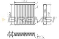 BREMSI FC0973C - Filtro, aire habitáculo