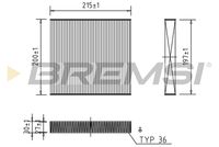 BREMSI FC0431 - Filtro, aire habitáculo