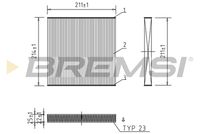 BREMSI FC0439A - Filtro, aire habitáculo