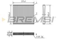 BREMSI FC0441 - Filtro, aire habitáculo