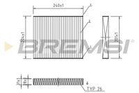 BREMSI FC0449A - Filtro, aire habitáculo