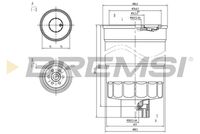 BREMSI FE0789 - Ø entrada [mm]: 8<br>Ø salida [mm]: 8<br>Altura [mm]: 187<br>Diámetro exterior [mm]: 87<br>Tipo de filtro: con conexión para sensor de agua<br>