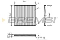 BREMSI FC1328 - año construcción hasta: 12/2001<br>Equipamiento de vehículo: para vehículos con climatizador<br>Tipo de filtro: Filtro de carbón activado<br>Longitud [mm]: 216,3<br>Ancho [mm]: 211<br>Altura [mm]: 18,5<br>Cantidad: 1<br>Versión básica (art. n.º): 1987432021<br>