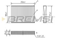 BREMSI FC0457A - Filtro, aire habitáculo