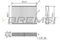 BREMSI FC0462A - Filtro, aire habitáculo