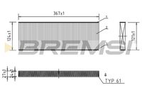 BREMSI FC1339 - Filtro, aire habitáculo