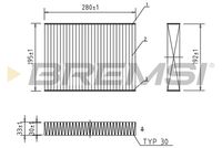 BREMSI FC0470A - Filtro, aire habitáculo