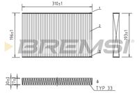 BREMSI FC1549C - Filtro, aire habitáculo