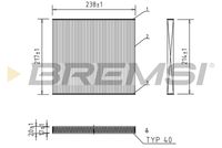 BREMSI FC0869 - Filtro, aire habitáculo