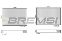 BREMSI FC2540C - Filtro, aire habitáculo