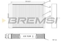 BREMSI FC0907 - Filtro, aire habitáculo