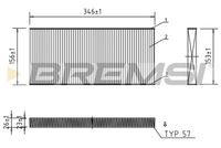 BREMSI FC0956 - Filtro, aire habitáculo