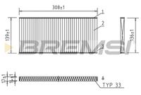 BREMSI FC0958C - Filtro, aire habitáculo