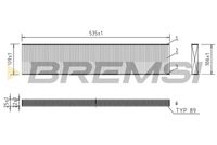 BREMSI FC0960 - Filtro, aire habitáculo