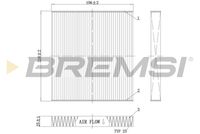 BREMSI FC0988C - Filtro, aire habitáculo