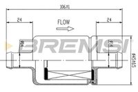 BREMSI FE0330 - Preparación del combustible: Inyección de gasolina<br>Tipo de filtro: con regulador de presión integrado<br>Tipo de filtro: Filtro de tubería<br>Diámetro [mm]: 55,5<br>Diámetro exterior 1 [mm]: 62<br>Altura [mm]: 164,5<br>Ø entrada [mm]: 8<br>Ø salida [mm]: 8<br>