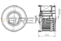 BREMSI FE0367 - Tipo de filtro: Cartucho filtrante<br>Diámetro [mm]: 105,2<br>Diámetro exterior 1 [mm]: 111<br>Altura [mm]: 71,6<br>