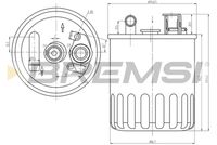 BREMSI FE0368 - Ø entrada [mm]: 10<br>Ø salida [mm]: 8<br>Altura [mm]: 126<br>Diámetro exterior [mm]: 90<br>Tipo de filtro: Cartucho filtrante<br>