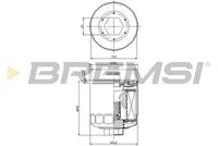 BREMSI FL0023 - Tipo de filtro: Filtro enroscable<br>Altura [mm]: 86<br>Medida de rosca: 3/4" 16 UNF-2B<br>Diámetro exterior [mm]: 76<br>Diámetro exterior de la junta anular [mm]: 72<br>Diámetro interior de la junta anular [mm]: 62<br>presión apertura válvula de desviación [bar]: 2,4<br>Artículo complementario / información complementaria 2: con válvula bloqueo de retorno<br>Cantidad: 1<br>