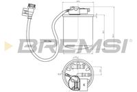 BREMSI FE0383 - Altura [mm]: 148<br>Diámetro exterior [mm]: 75<br>Diámetro exterior 1 [mm]: 80<br>Rosca, entrada: M 12 X 1.5<br>Rosca, salida: M 14 X 1.5<br>Tipo de filtro: con sensor de agua<br>