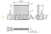 BREMSI FC1911C - Filtro, aire habitáculo
