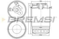 BREMSI FE0837 - Tipo de filtro: Filtro de tubería<br>Diámetro [mm]: 84<br>Altura [mm]: 177<br>Ø entrada [mm]: 8<br>Ø salida [mm]: 8<br>