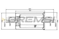 BREMSI FE0841 - Altura [mm]: 123<br>Diámetro exterior [mm]: 56<br>Ø entrada [mm]: 8<br>Ø salida [mm]: 8<br>Diámetro exterior 1 [mm]: 65<br>Tipo de filtro: Cartucho filtrante<br>