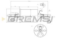 BREMSI FE0845 - Preparación del combustible: Inyección de gasolina<br>Tipo de filtro: Filtro de tubería<br>Diámetro [mm]: 54,7<br>Diámetro exterior 1 [mm]: 59<br>Altura [mm]: 159,5<br>Ø entrada [mm]: 8<br>Ø salida [mm]: 8<br>