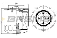 BREMSI FL1295 - Tipo de filtro: Filtro enroscable<br>Altura [mm]: 97<br>Medida de rosca: 3/4" 16 UNF<br>Diámetro exterior [mm]: 109<br>Diámetro exterior de la junta anular [mm]: 73<br>Diámetro interior de la junta anular [mm]: 63<br>presión apertura válvula de desviación [bar]: 2,5<br>Artículo complementario / información complementaria 2: con válvula bloqueo de retorno<br>