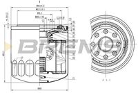 BREMSI FL1818 - Altura [mm]: 75<br>Medida de rosca: M 20 X 1.5<br>Diámetro exterior [mm]: 80<br>Artículo complementario / información complementaria 2: con válvula bloqueo de retorno<br>Diám. int. 1 [mm]: 57<br>Diám. int. 2[mm]: 65<br>presión apertura válvula de desviación [bar]: 1<br>Tipo de filtro: Filtro enroscable<br>