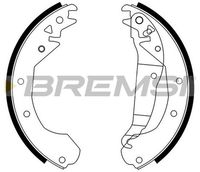 BREMBO K59026 - Lado de montaje: Eje trasero<br>año construcción hasta: 08/1987<br>Ancho [mm]: 46<br>Sistema de frenos: General Motors<br>Diámetro interior de tambor de freno [mm]: 200<br>Tipo de montaje: premontado<br>Reajuste: con reajuste automático<br>Diámetro de orificio [mm]: 17<br>