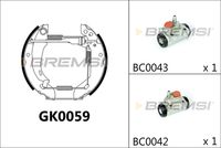 BREMBO K61072 - Juego de zapatas de frenos